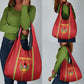 Custom Guinea Bissau Football Grocery Bag Go Djurtus - African Pattern