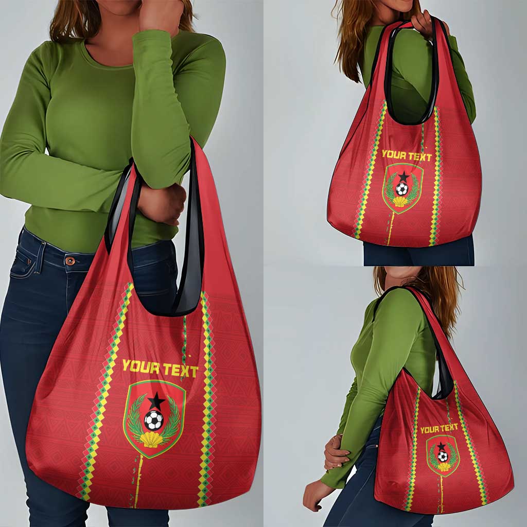 Custom Guinea Bissau Football Grocery Bag Go Djurtus - African Pattern