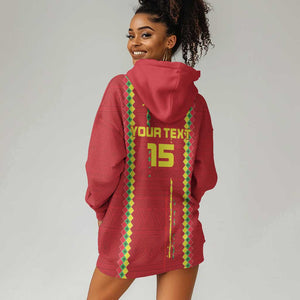 Custom Guinea Bissau Football Hoodie Dress Go Djurtus - African Pattern