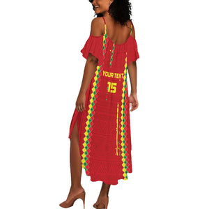 Custom Guinea Bissau Football Summer Maxi Dress Go Djurtus - African Pattern