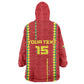 Custom Guinea Bissau Football Wearable Blanket Hoodie Go Djurtus - African Pattern