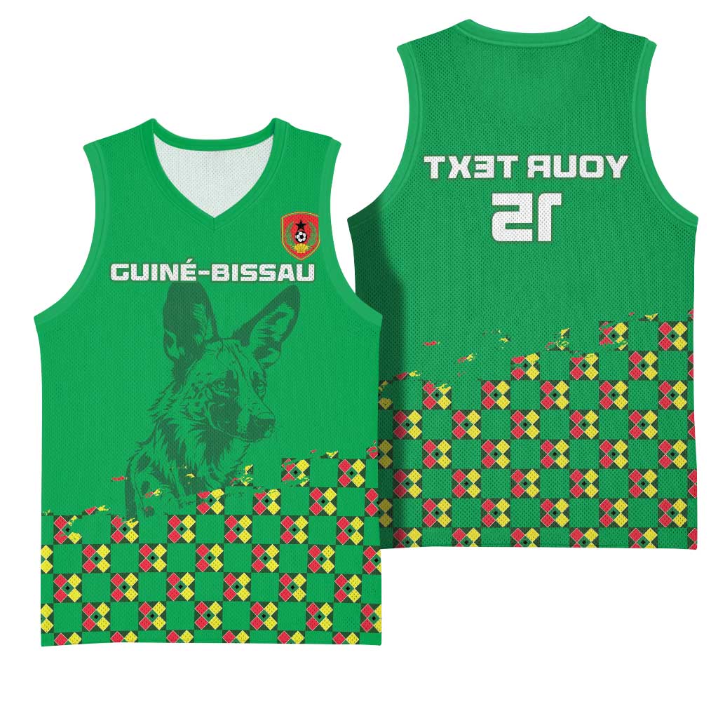 Custom Guinea Bissau Football Basketball Jersey African Wild Dog - Go Djurtus - African Pride