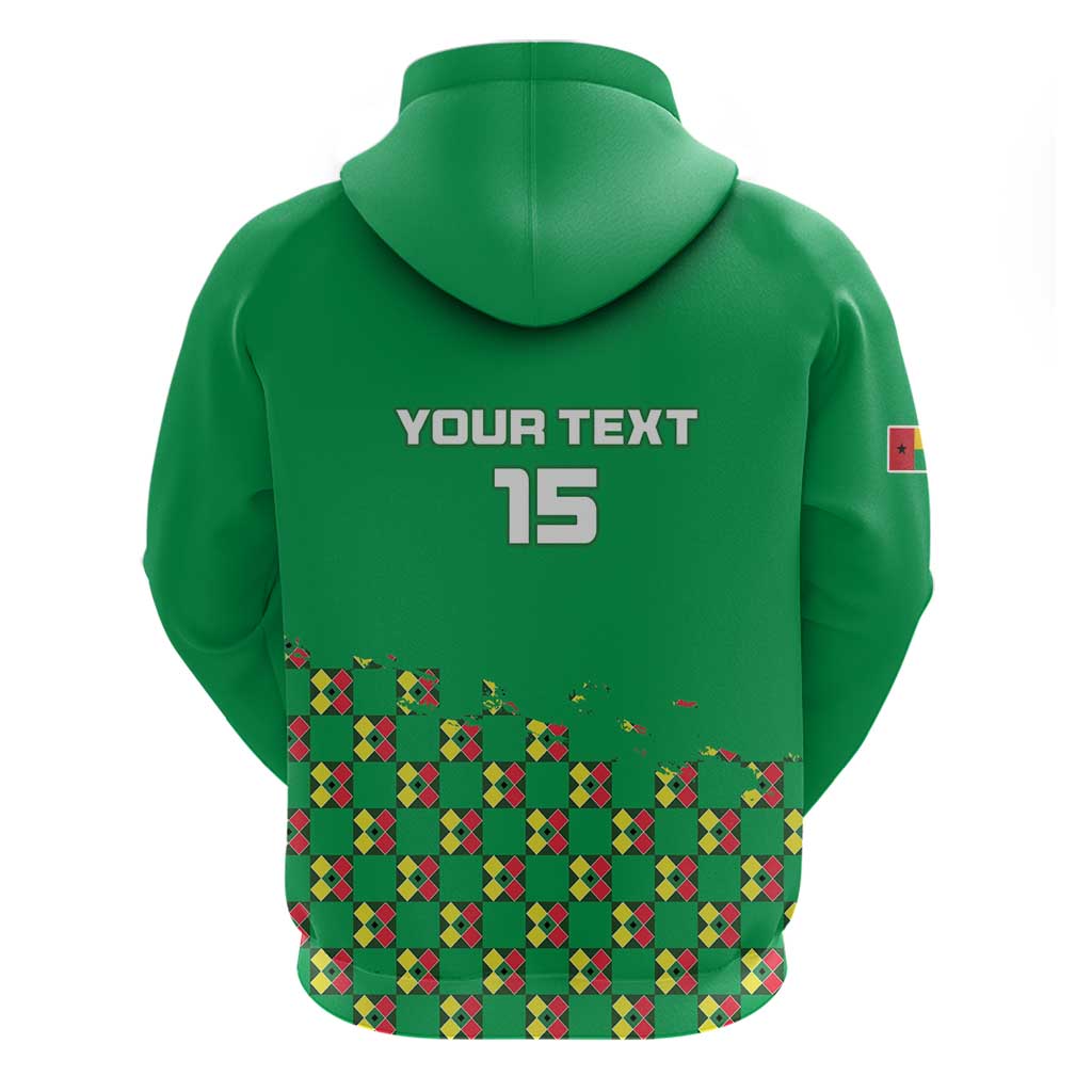 Custom Guinea Bissau Football Hoodie African Wild Dog - Go Djurtus