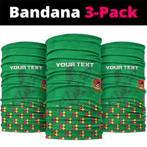Custom Guinea Bissau Football Neck Gaiter African Wild Dog - Go Djurtus LT15