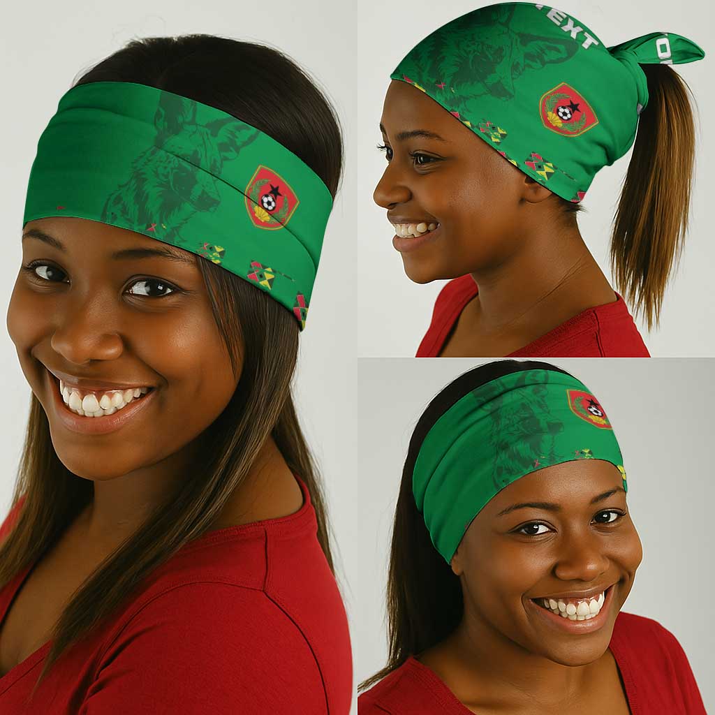 Custom Guinea Bissau Football Neck Gaiter African Wild Dog - Go Djurtus LT15