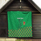 Custom Guinea Bissau Football Quilt African Wild Dog - Go Djurtus