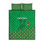 Custom Guinea Bissau Football Quilt Bed Set African Wild Dog - Go Djurtus