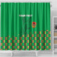 Custom Guinea Bissau Football Shower Curtain African Wild Dog - Go Djurtus