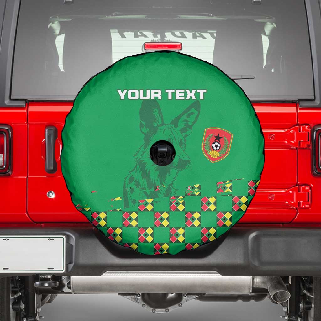 Custom Guinea Bissau Football Spare Tire Cover African Wild Dog - Go Djurtus