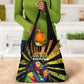Afro-American Reggae Legend Bob Grocery Bag One Love - Grunge Style