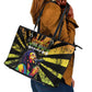 Afro-American Reggae Legend Bob Leather Tote Bag One Love - Grunge Style
