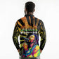 Afro-American Reggae Legend Bob Long Sleeve Polo Shirt One Love - Grunge Style