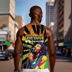 Afro-American Reggae Legend Bob Men Tank Top One Love - Grunge Style