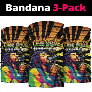 Afro-American Reggae Legend Bob Neck Gaiter One Love - Grunge Style LT15