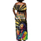Afro-American Reggae Legend Bob Off Shoulder Maxi Dress One Love - Grunge Style