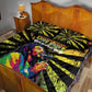 Afro-American Reggae Legend Bob Quilt Bed Set One Love - Grunge Style
