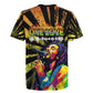 Afro-American Reggae Legend Bob Rugby Jersey One Love - Grunge Style