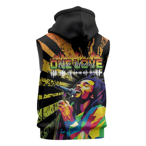 Afro-American Reggae Legend Bob Sleeveless Hoodie One Love - Grunge Style - African Pride
