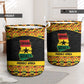 Afro Ghana Football Laundry Basket Black Stars Never Fall - Kente Pattern - African Pride