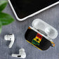 Afro Ghana Football AirPods Case Black Stars Never Fall - Kente Pattern - African Pride