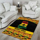 Afro Ghana Football Area Rug Black Stars Never Fall - Kente Pattern - African Pride