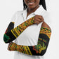 Personalized Afro Ghana Football Arm Sleeves Black Stars Never Fall - Kente Pattern - African Pride