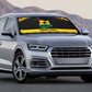 Afro Ghana Football Auto Sun Shade Black Stars Never Fall - Kente Pattern - African Pride