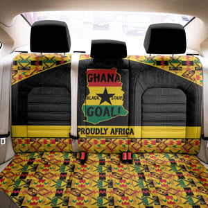 Afro Ghana Football Back Car Seat Cover Black Stars Never Fall - Kente Pattern - African Pride