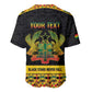 Personalized Afro Ghana Football Baseball Jersey Black Stars Never Fall - Kente Pattern - African Pride