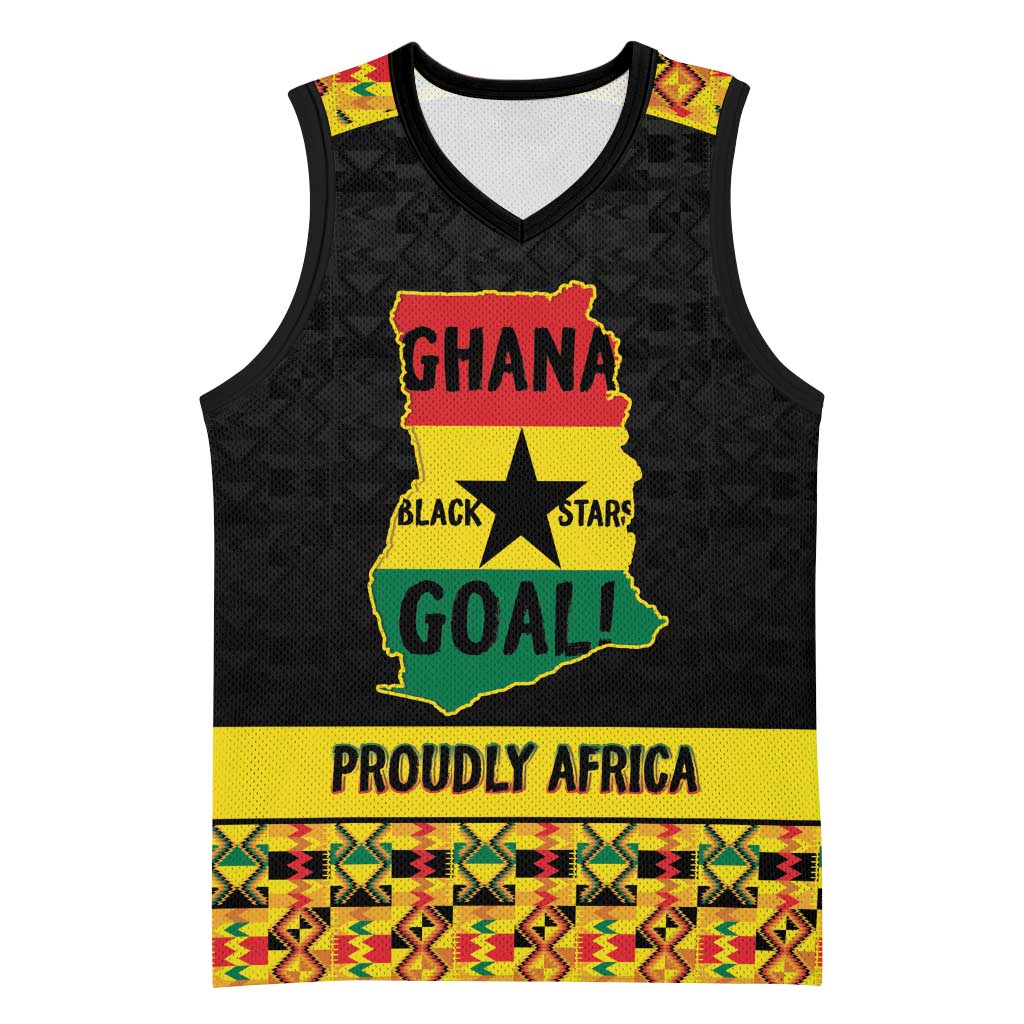 Personalized Afro Ghana Football Basketball Jersey Black Stars Never Fall - Kente Pattern - African Pride