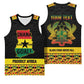 Personalized Afro Ghana Football Basketball Jersey Black Stars Never Fall - Kente Pattern - African Pride