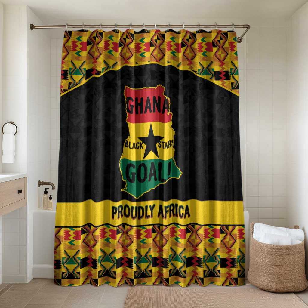 Afro Ghana Football Bathroom Set Black Stars Never Fall - Kente Pattern - African Pride
