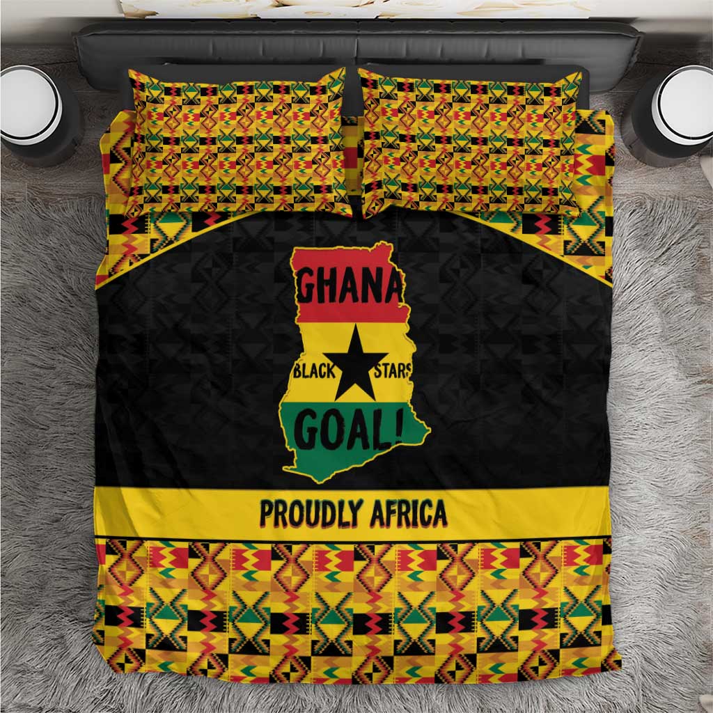 Afro Ghana Football Bedding Set Black Stars Never Fall - Kente Pattern - African Pride
