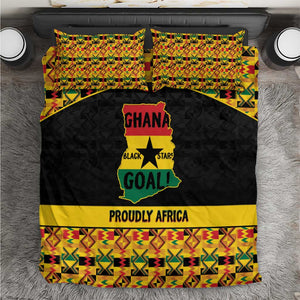 Afro Ghana Football Bedding Set Black Stars Never Fall - Kente Pattern - African Pride