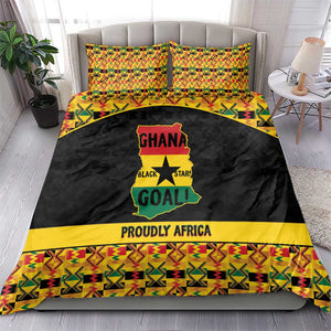 Afro Ghana Football Bedding Set Black Stars Never Fall - Kente Pattern - African Pride
