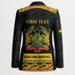 Personalized Afro Ghana Football Blazer Black Stars Never Fall - Kente Pattern - African Pride
