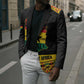 Personalized Afro Ghana Football Blazer Black Stars Never Fall - Kente Pattern - African Pride