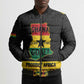 Personalized Afro Ghana Football Bomber Puffer Jacket Black Stars Never Fall - Kente Pattern - African Pride