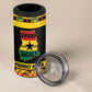 Personalized Afro Ghana Football 4 in 1 Can Cooler Tumbler Black Stars Never Fall - Kente Pattern - African Pride