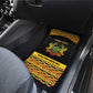 Personalized Afro Ghana Football Car Mats Black Stars Never Fall - Kente Pattern - African Pride