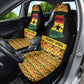 Afro Ghana Football Car Seat Cover Black Stars Never Fall - Kente Pattern - African Pride