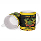 Personalized Afro Ghana Football Ceramic Mug Black Stars Never Fall - Kente Pattern - African Pride