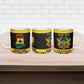 Personalized Afro Ghana Football Ceramic Mug Black Stars Never Fall - Kente Pattern - African Pride