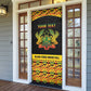 Personalized Afro Ghana Football Door Cover Black Stars Never Fall - Kente Pattern - African Pride