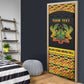 Personalized Afro Ghana Football Door Cover Black Stars Never Fall - Kente Pattern - African Pride
