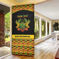 Personalized Afro Ghana Football Door Cover Black Stars Never Fall - Kente Pattern - African Pride