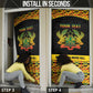 Personalized Afro Ghana Football Door Cover Black Stars Never Fall - Kente Pattern - African Pride