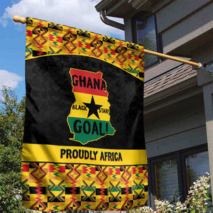 Afro Ghana Football Garden Flag Black Stars Never Fall - Kente Pattern - African Pride