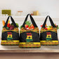 Afro Ghana Football Grocery Bag Black Stars Never Fall - Kente Pattern - African Pride