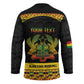 Personalized Afro Ghana Football Hockey Jersey Black Stars Never Fall - Kente Pattern - African Pride